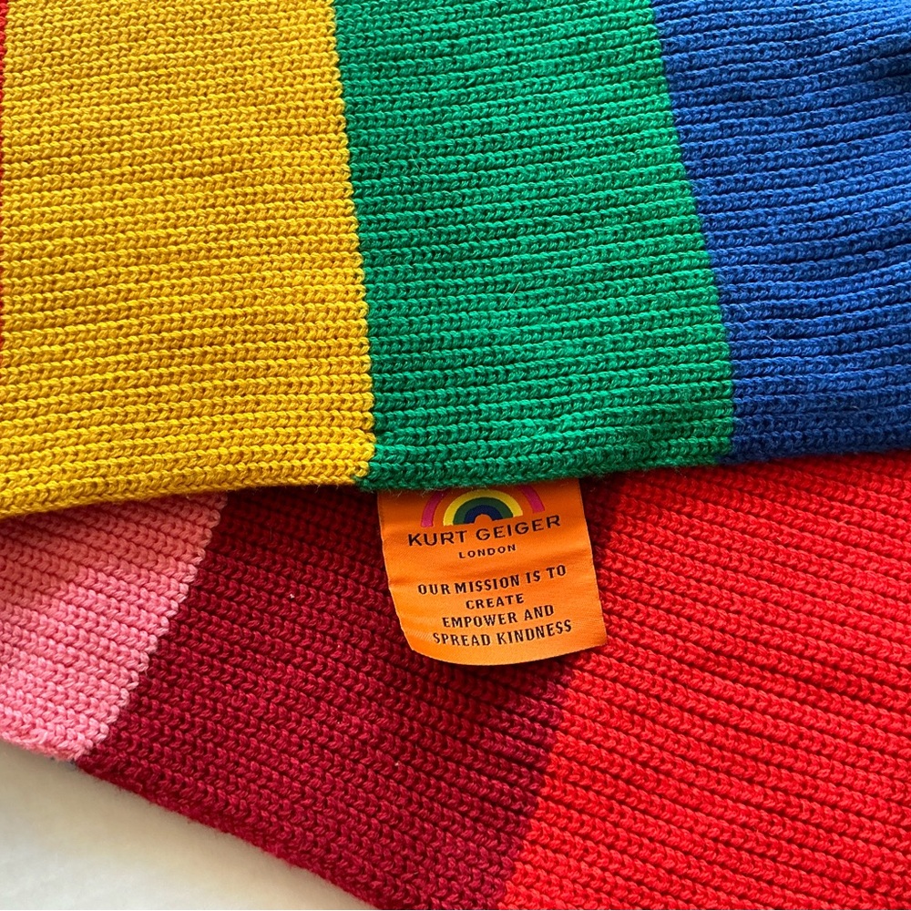KURT GEIGER LONDON Rainbow Scarf - Picture 7 of 10